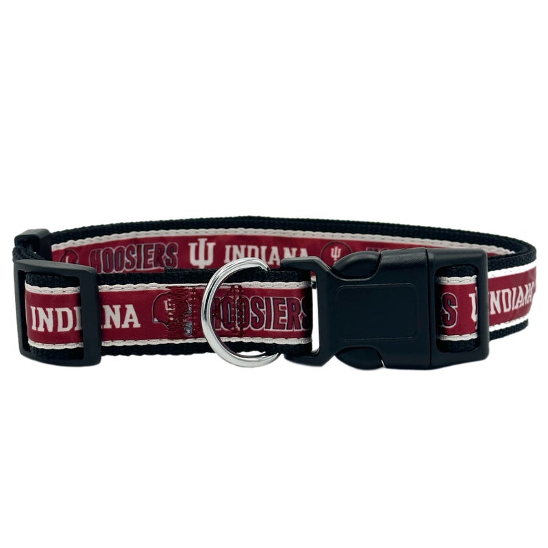 Pets First Collegiate PET Collar OLD VERSION Indiana Hoosiers Dog Collar, Size Small. Best Sports Team Collar for Dogs & Cats. A Shiny & Colorful Dog & Cat Collar Licensed by The NCAA - Image 1